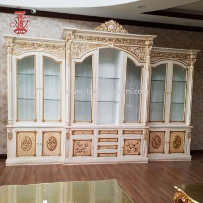 Big Wooden Showcase Cabinet Display Living Room Furniture