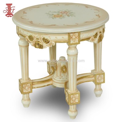 Round Chinese Coffee and Tea Table Wood Cafe Furniture